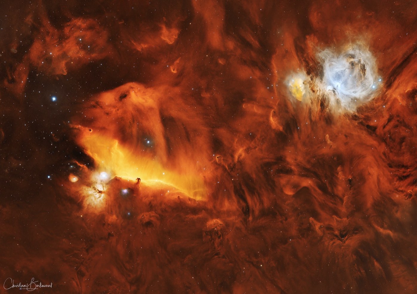 Fresque d'Orion en mosaïque, réalisée par les membres du CAML